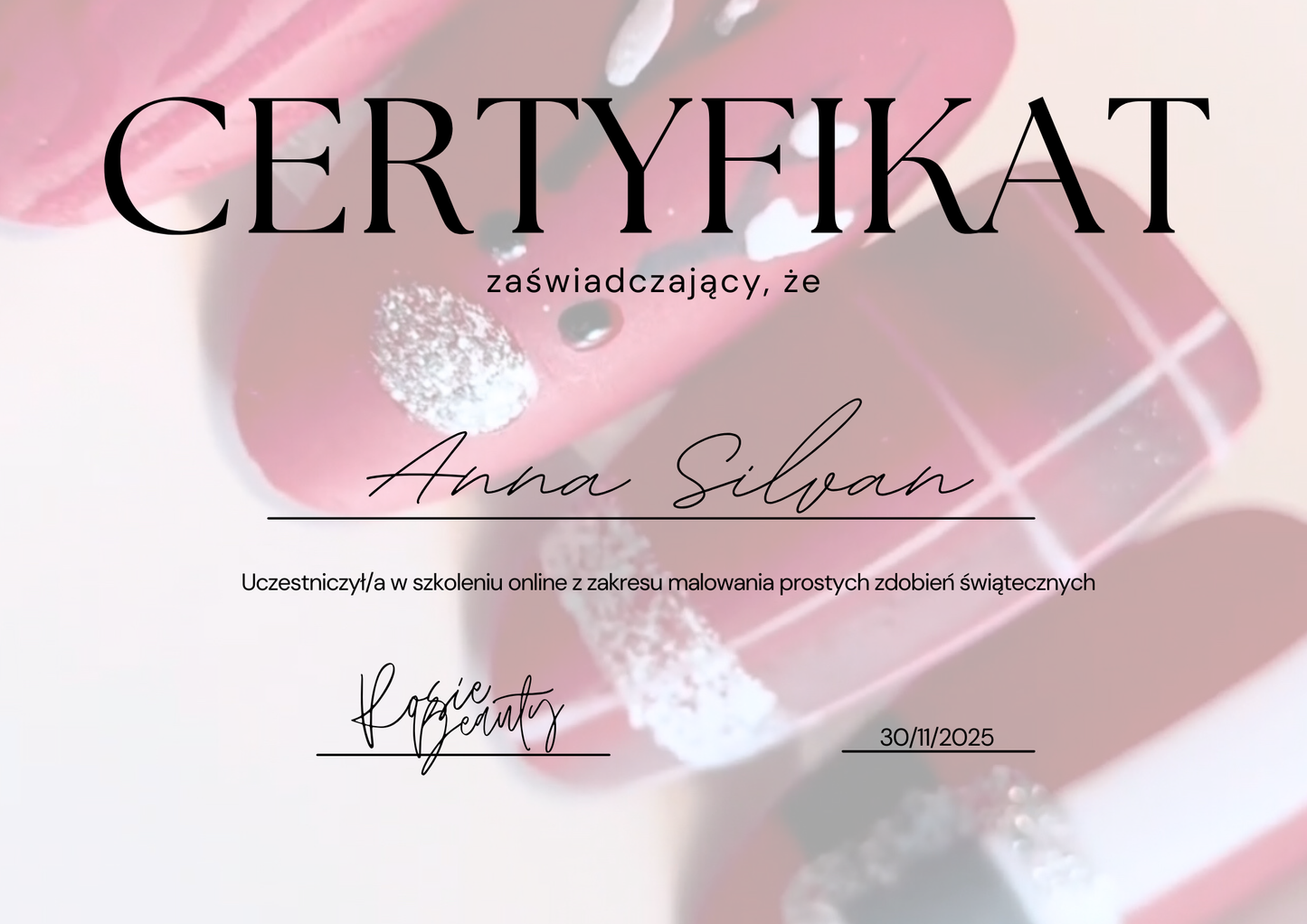 Szkolenie Online „Proste Świąteczne Zdobienia” z certyfikatem mailowym